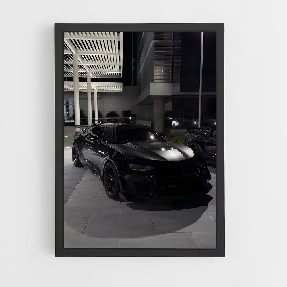 Poster Camaro Noir – affiche Chevrolet (vue 2)